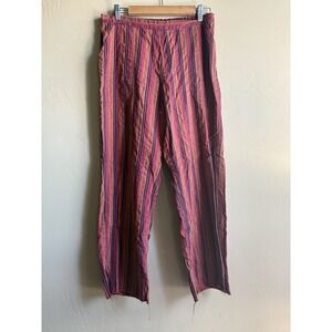 Finity naturals 100% Cotton Striped Side Zip Pants‎ Red
